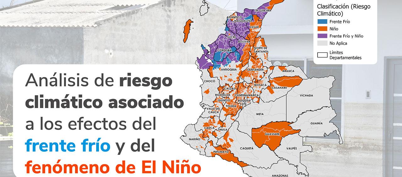 Mapa de riesgo por 'El Niño' y el frente frío.