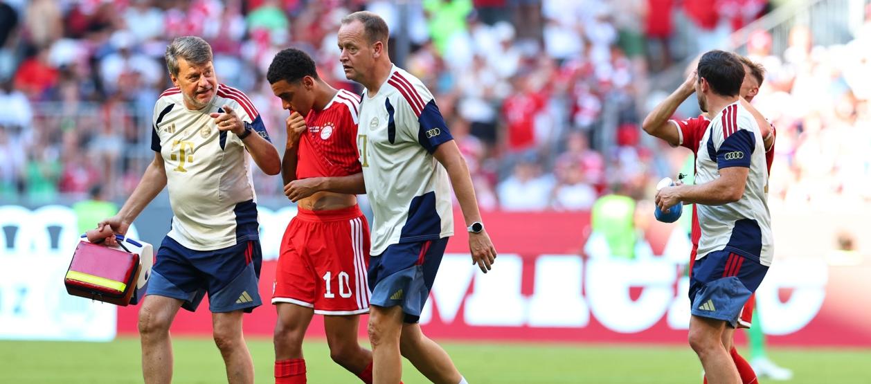 Jamal Musiala ya había sufrido un desmayo durante el partido contra el Leipzig.