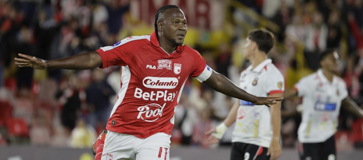 Hugo Rodallega, delantero de Santa Fe. 