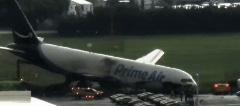 Avión de Amazon Air accidentado