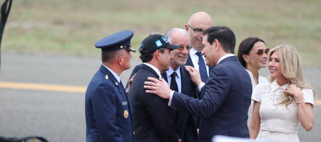 El Alcalde de Barranquilla, Alex Char; el Gobernador del Atlántico, Eduardo Verano, y el secretario de Estado de Estados Unidos, Marco Rubio.