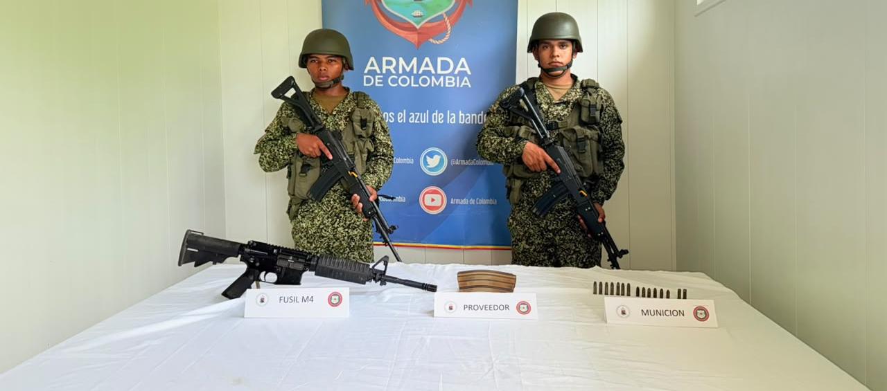 El material de guerra incautado.