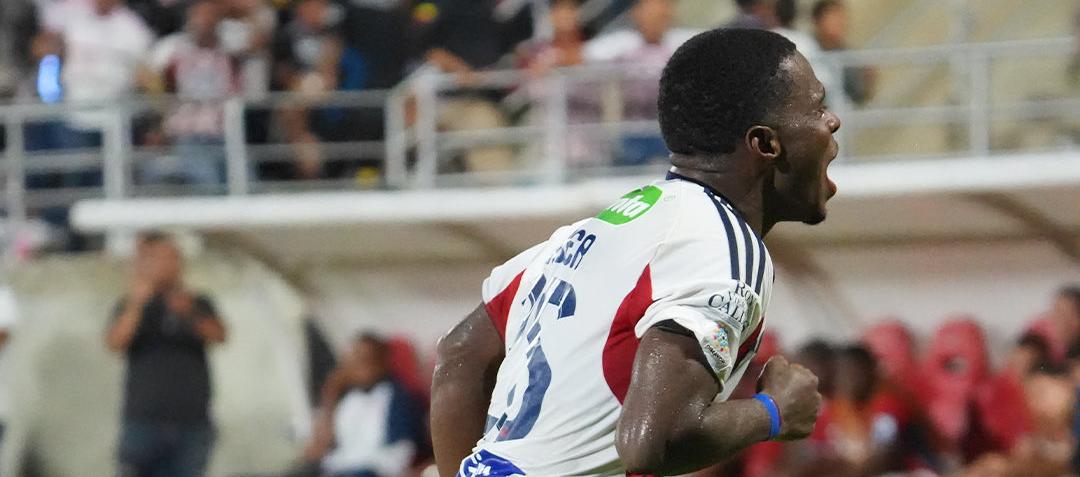 La celebración de Déiber Caicedo.