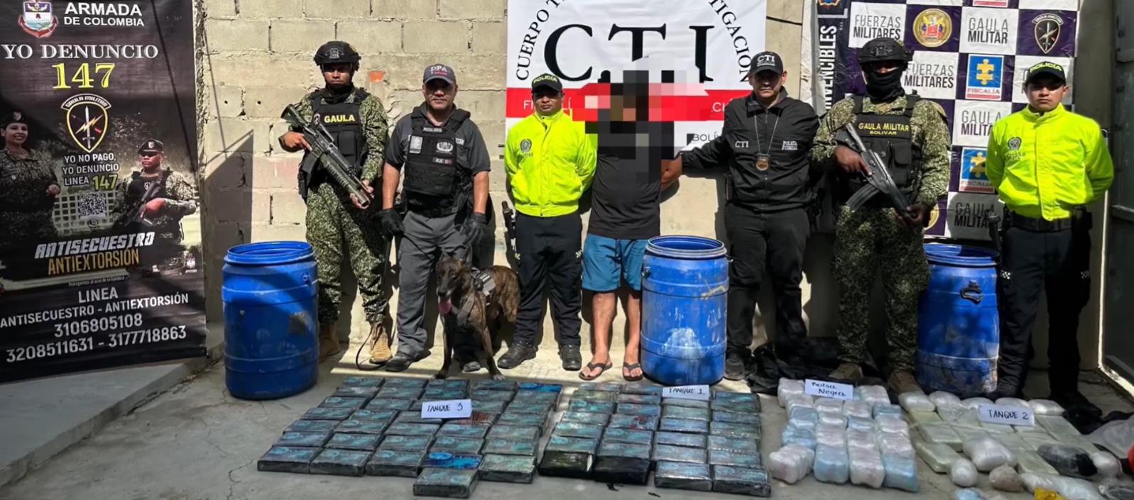 Capturado en Galapa junto a la droga incautada.