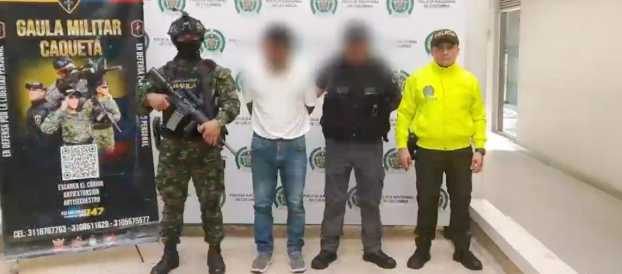 Uno de los capturados durante los operativos. 