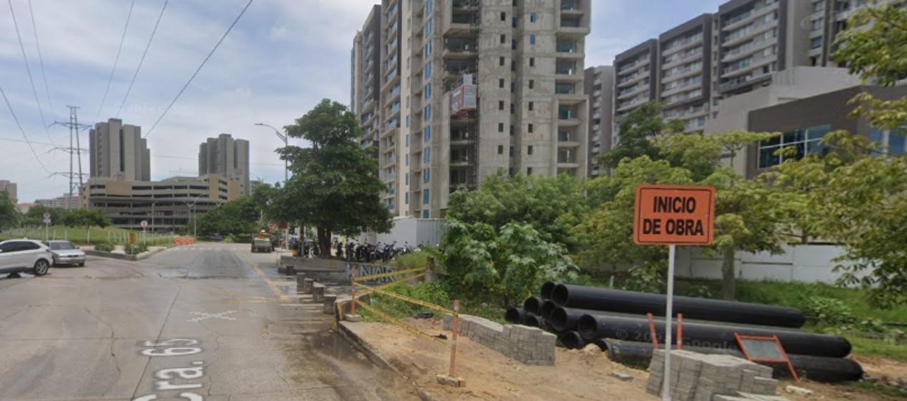 Calle 96 con carrera 65A, uno de los puntos de cierre. 