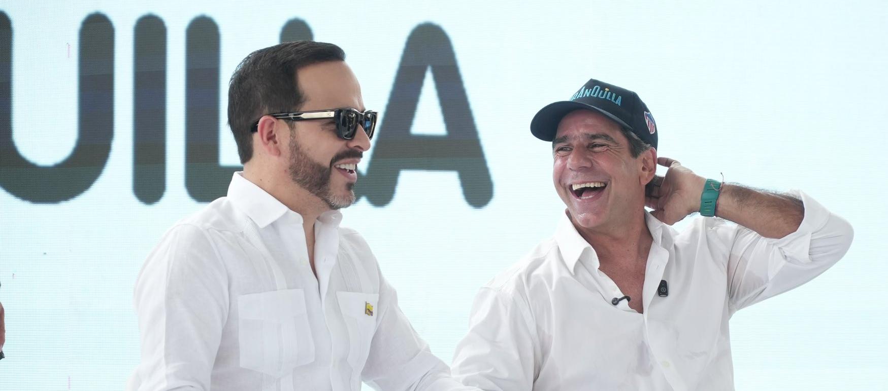 El Presidente Abelardo De La Espriella y el Alcalde Alex Char.