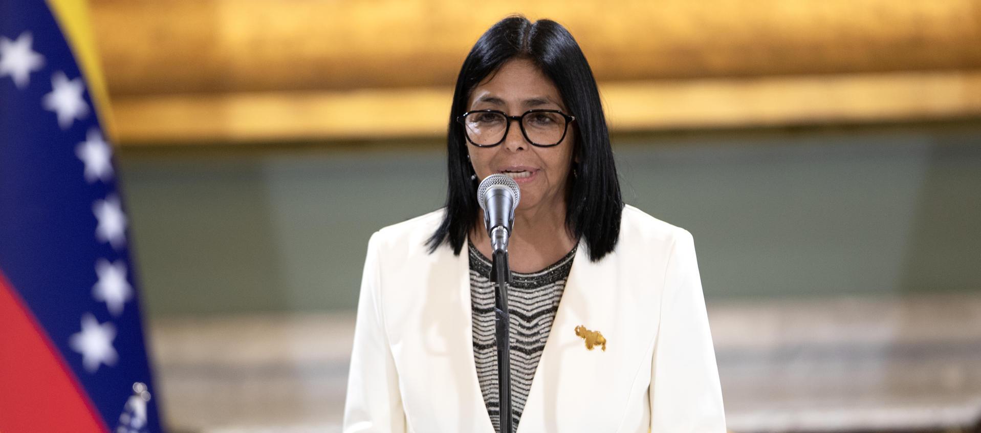 Delcy Rodríguez, presidenta de Venezuela.
