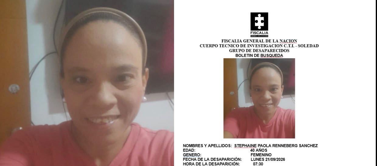 Stephaine Paola Renneberg Sánchez, desaparecida. 