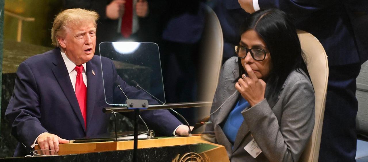 Donald Trump y Delcy Rodríguez