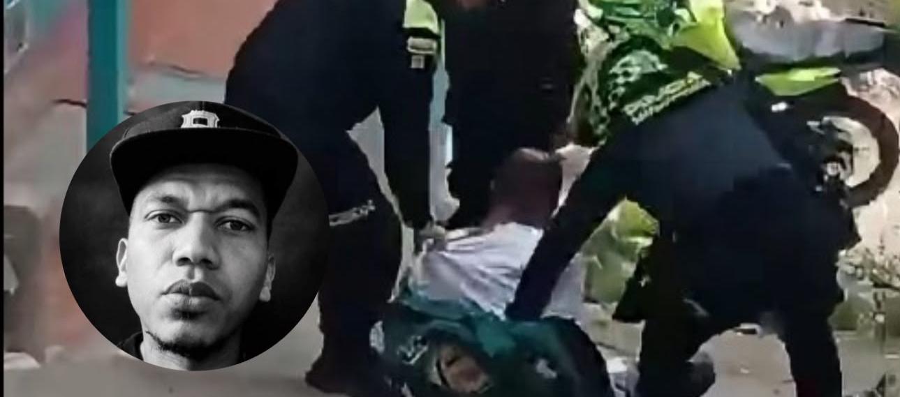 Momento de la agresión contra Donovan Balanta Paz.