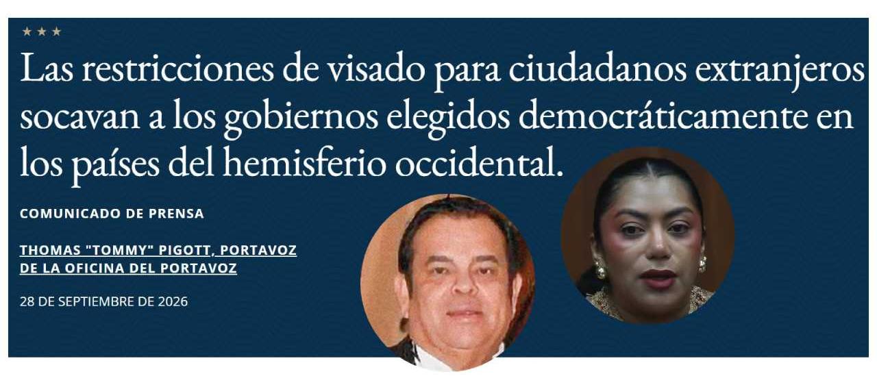 Comunicado de Departamento de Estado / Euclides Torres y Martha Peralta.