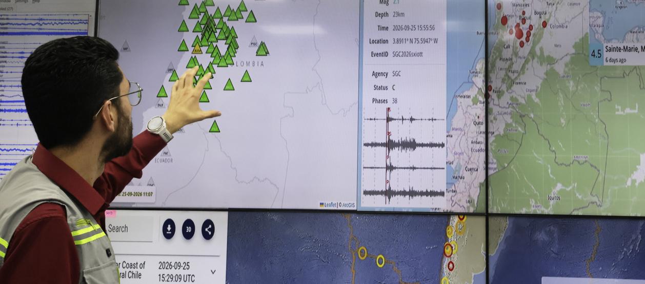 El coordinador de la Red Sismológica Nacional de Colombia del Servicio Geológico Colombiano (SGC), Freddy Tovar.