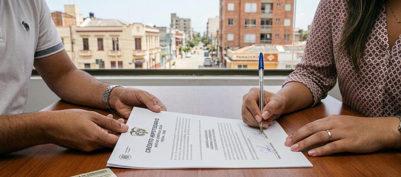 Imagen de referencia de la firma de una hipoteca. 