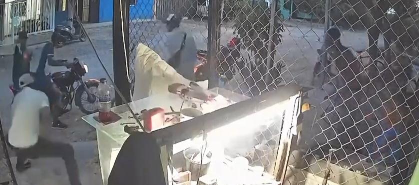 Cámara registró el homicidio. 