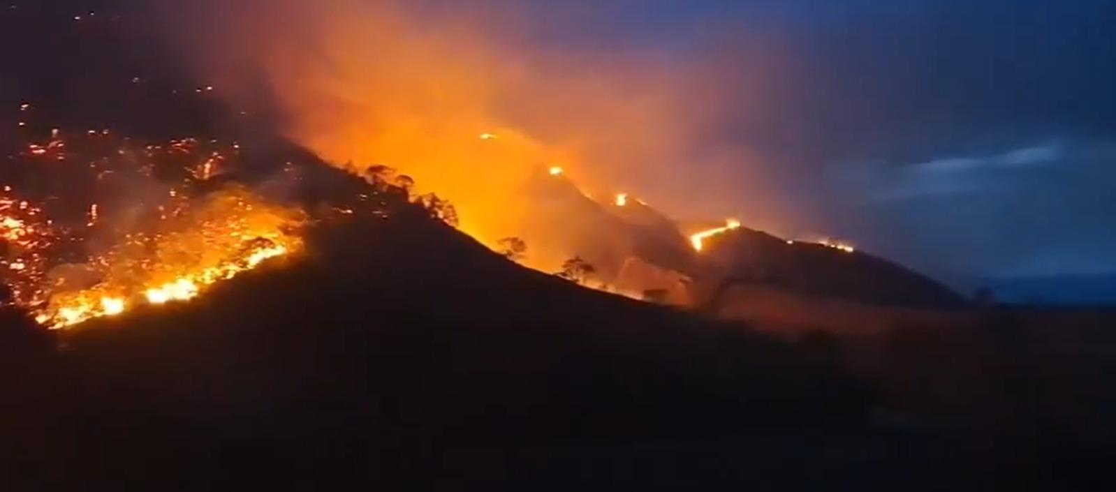 Imagen del incendio.