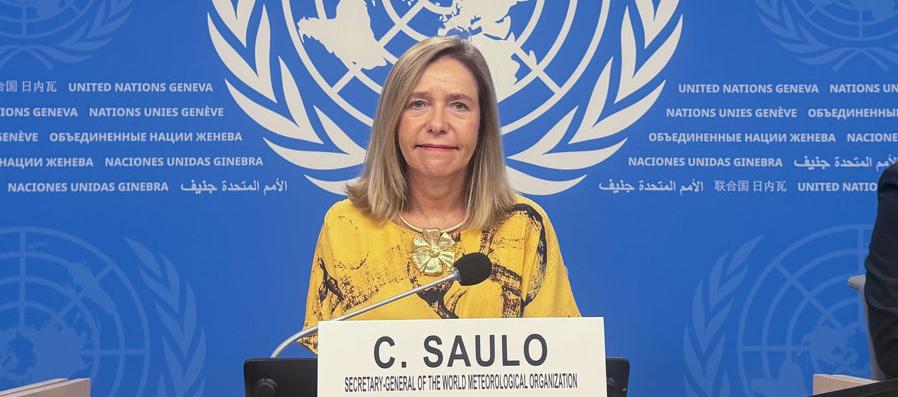 La secretaria general de la Organización Meteorológica Mundial (OMM), Celeste Saulo.