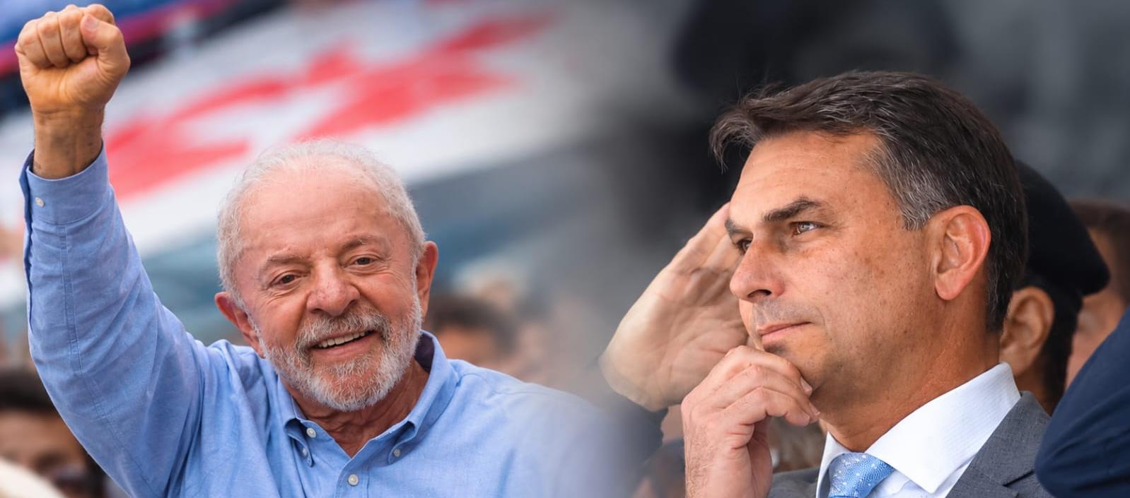 Luiz Inácio Lula da Silva y Flávio Bolsonaro.