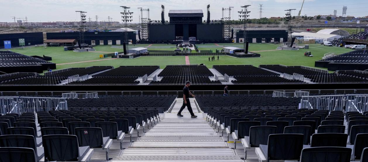 El escenario de los conciertos de Shakira, en el Macondo Park.