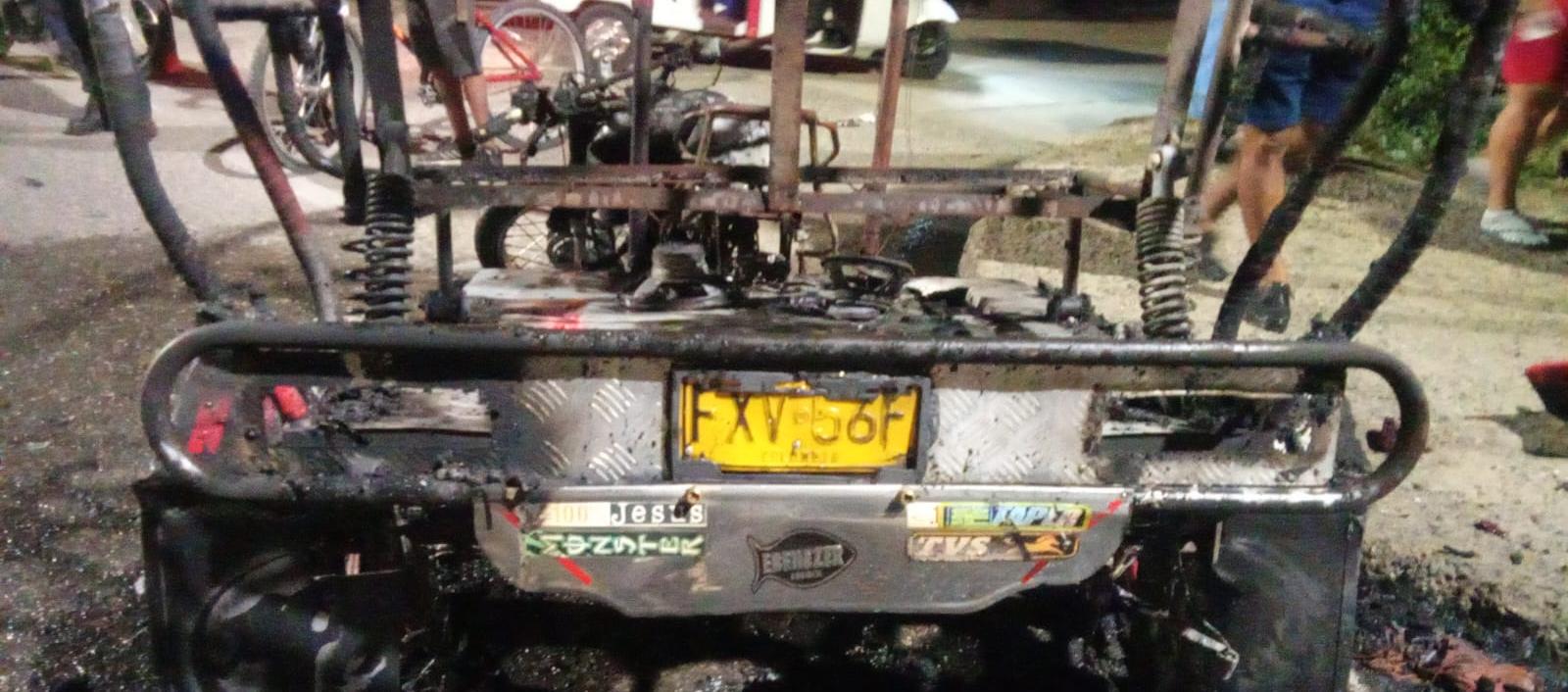 Así quedó el motocarro.