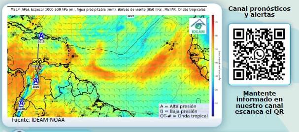 Seguimiento a la onda tropical por parte del Ideam. 