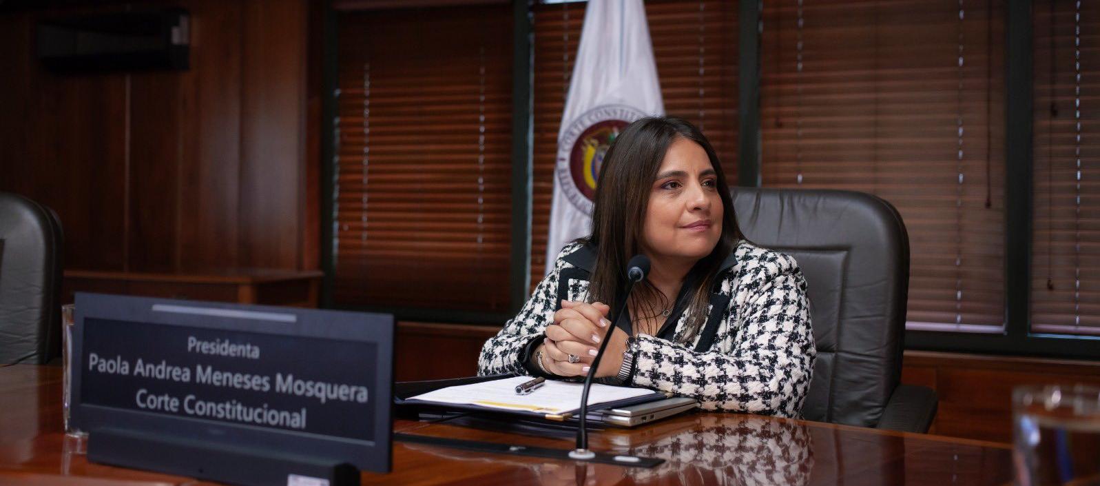 Paola Andrea Meneses, presidente de la Corte Constitucional.