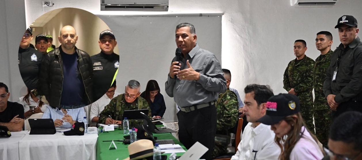 Fredy Castillo Carrillo, alias 'Pinocho', y el Ministro de Defensa, Jorge Mora.