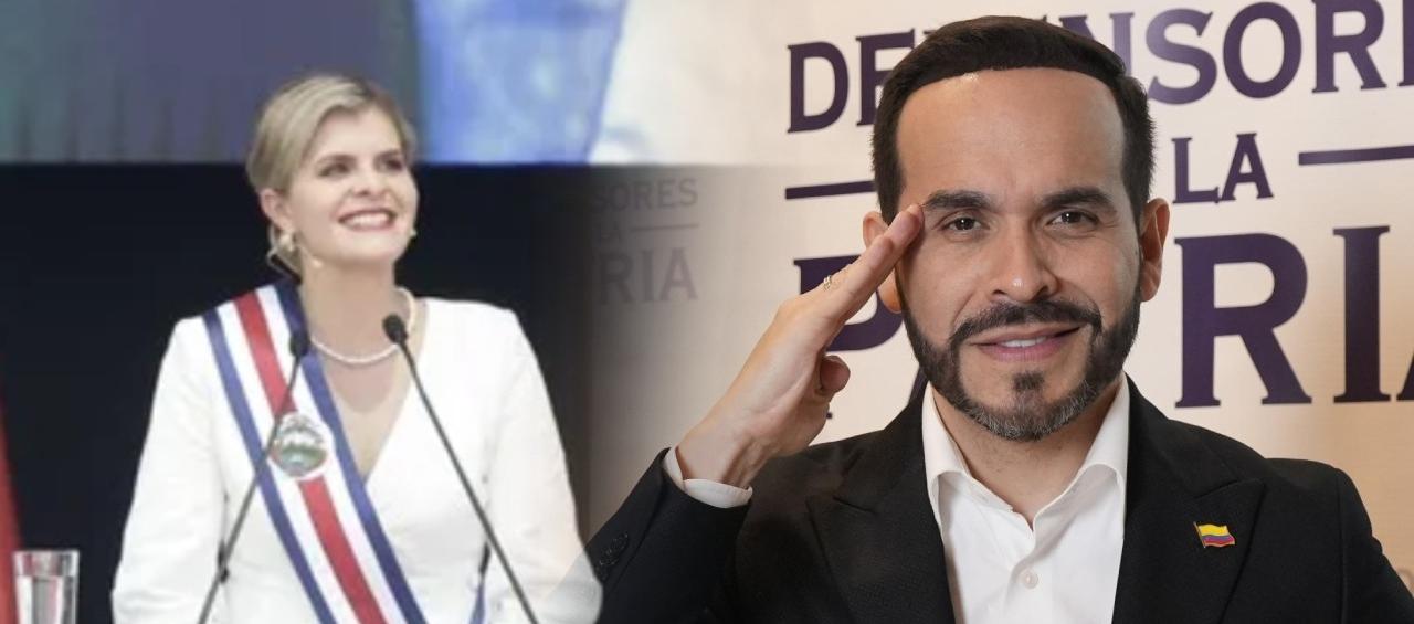 Presidenta de Costa Rica, Laura Fernández y Abelardo De La Espriella. 