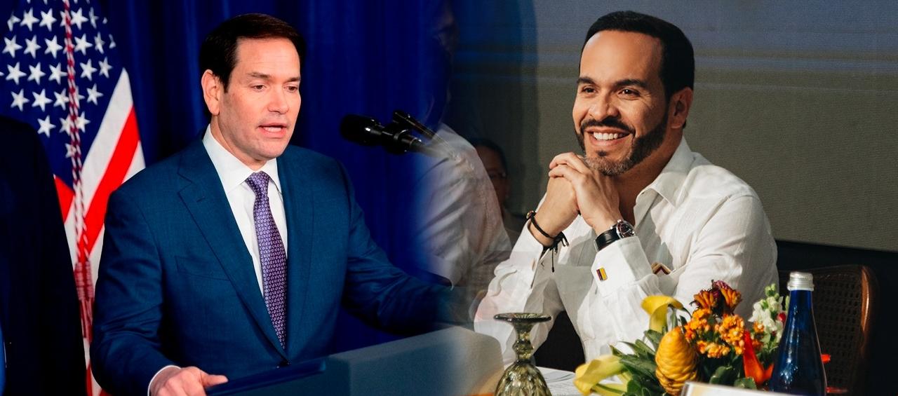 El secretario de Estado de EE.UU., Marco Rubio, y el Presidente de Colombia, Abelardo De La Espriella.