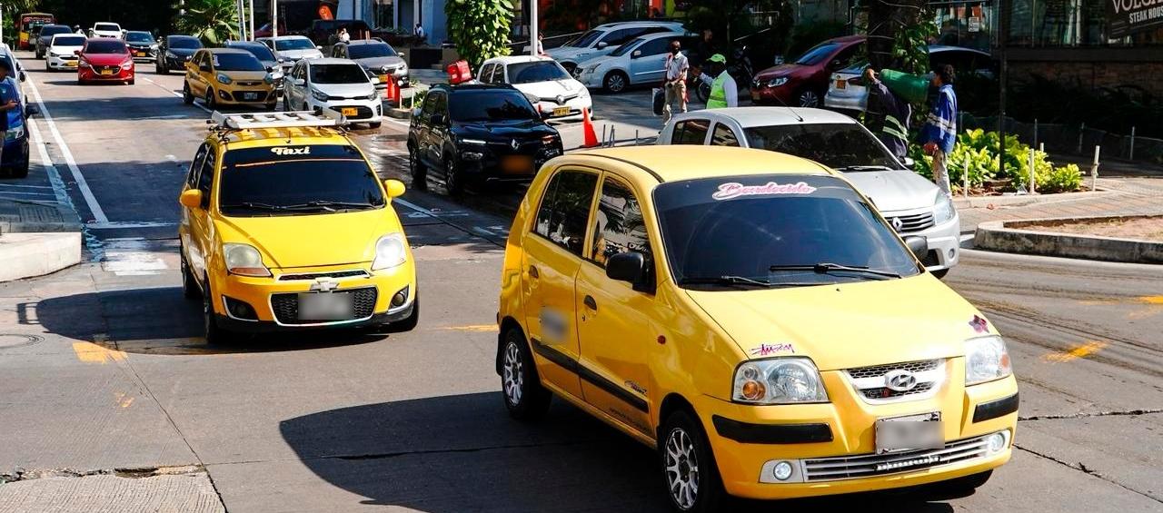 Imagen de referencia de taxis en Barranquilla.