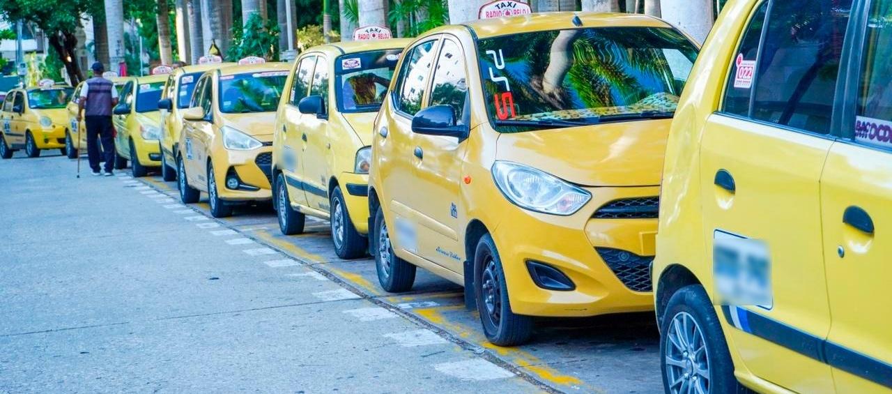 Imagen de taxis en Barranquilla.