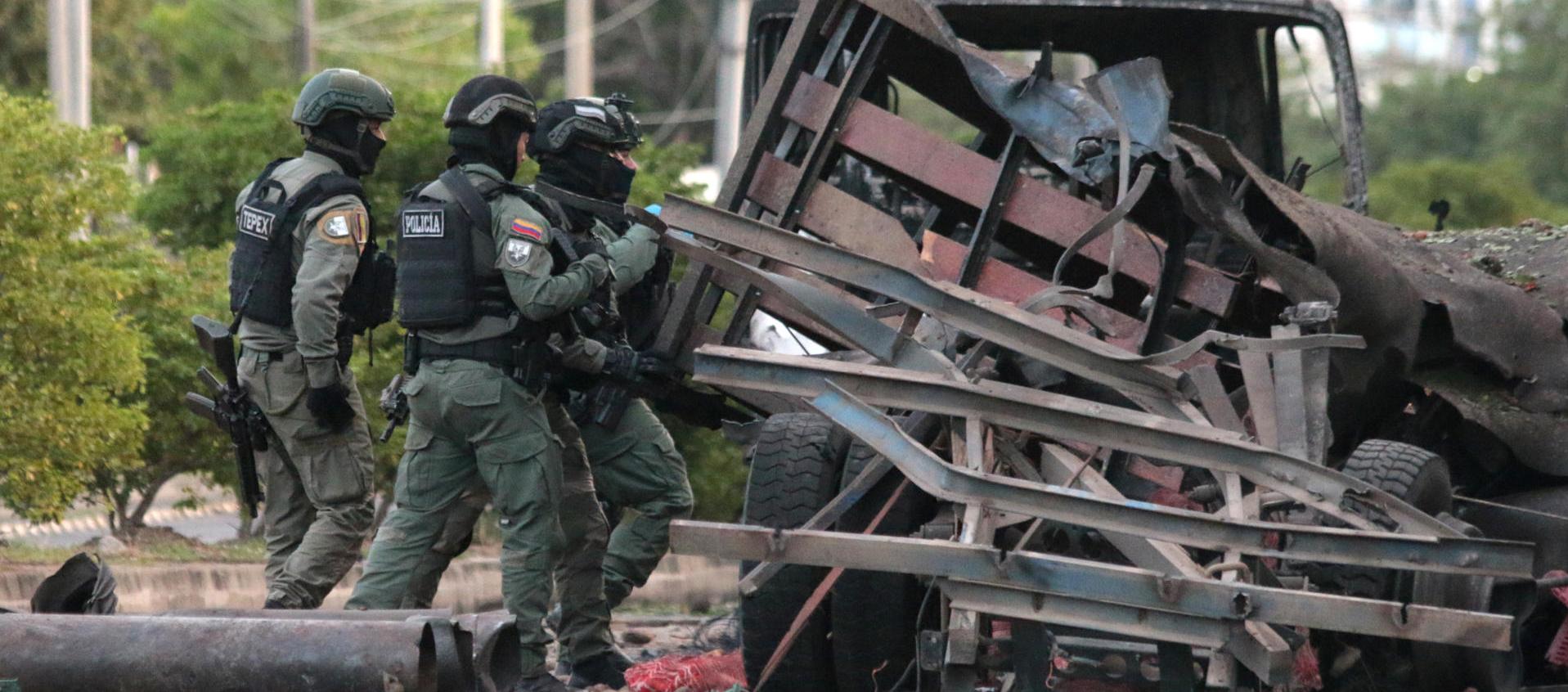 Atentado terrorista contra la estación de Policía del municipio de Los Patios.
