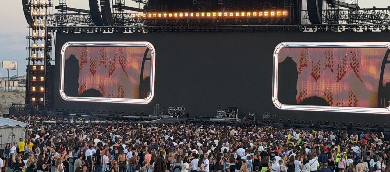 Así se ve el recinto donde cantará Shakira. 