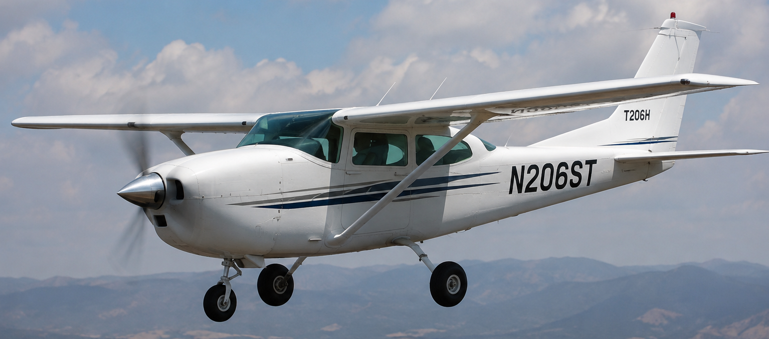 Aeronave tipo Cessna T206. Imagen de referencia. 