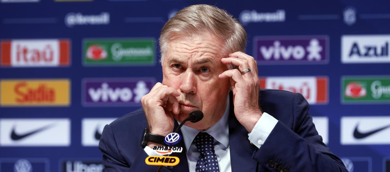 El italiano Carlo Ancelotti, entrenador de la selección brasileña. 