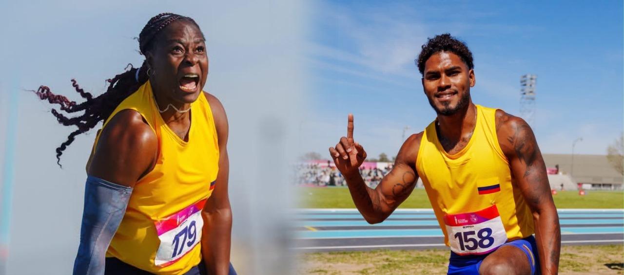 Flor Ruiz y Arnovis Dalmero, atletas colombianos. 