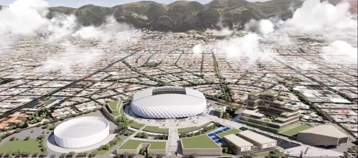 Rénder de lo que será el nuevo estadio de fútbol de Bogotá.