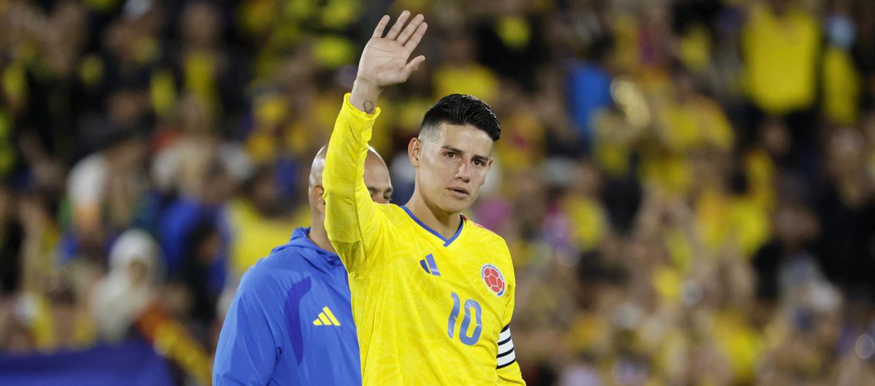 James Rodríguez con la Selección Colombia en el pasado Mundial. 