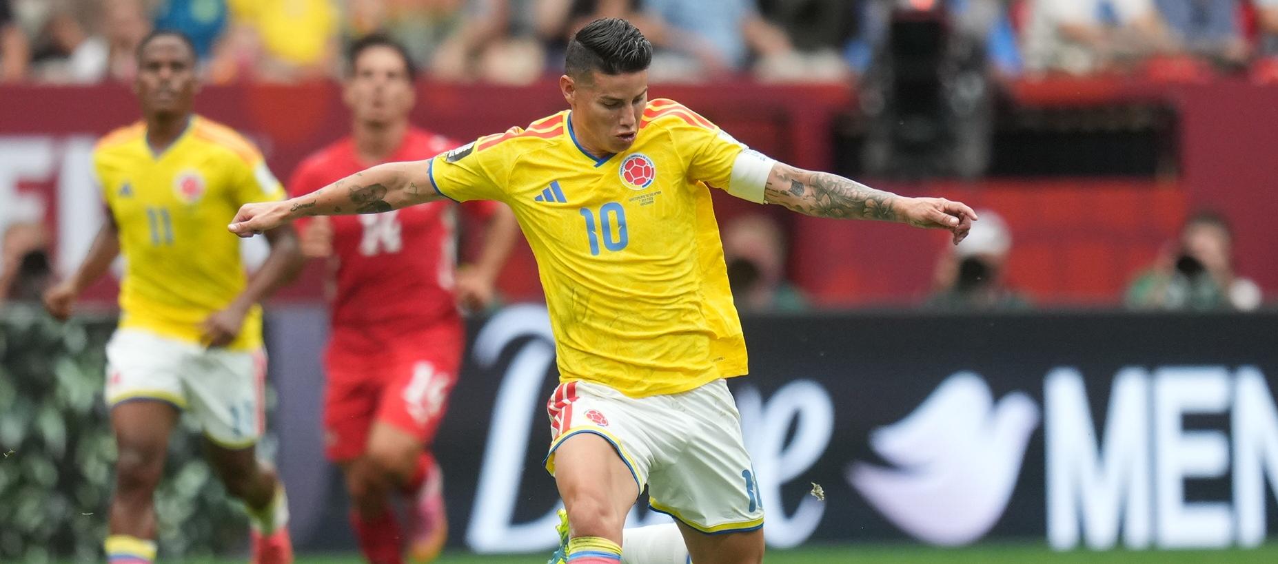 James Rodríguez no juega desde el partido de Colombia contra Suiza en el pasado Mundial.