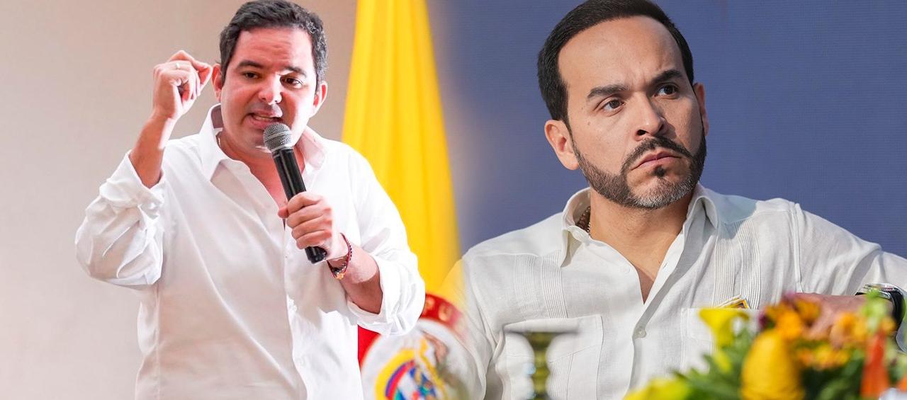 (De Izq. a Der.) Senador Carlos Meisel y el Presidente Abelardo De La Espriella. 