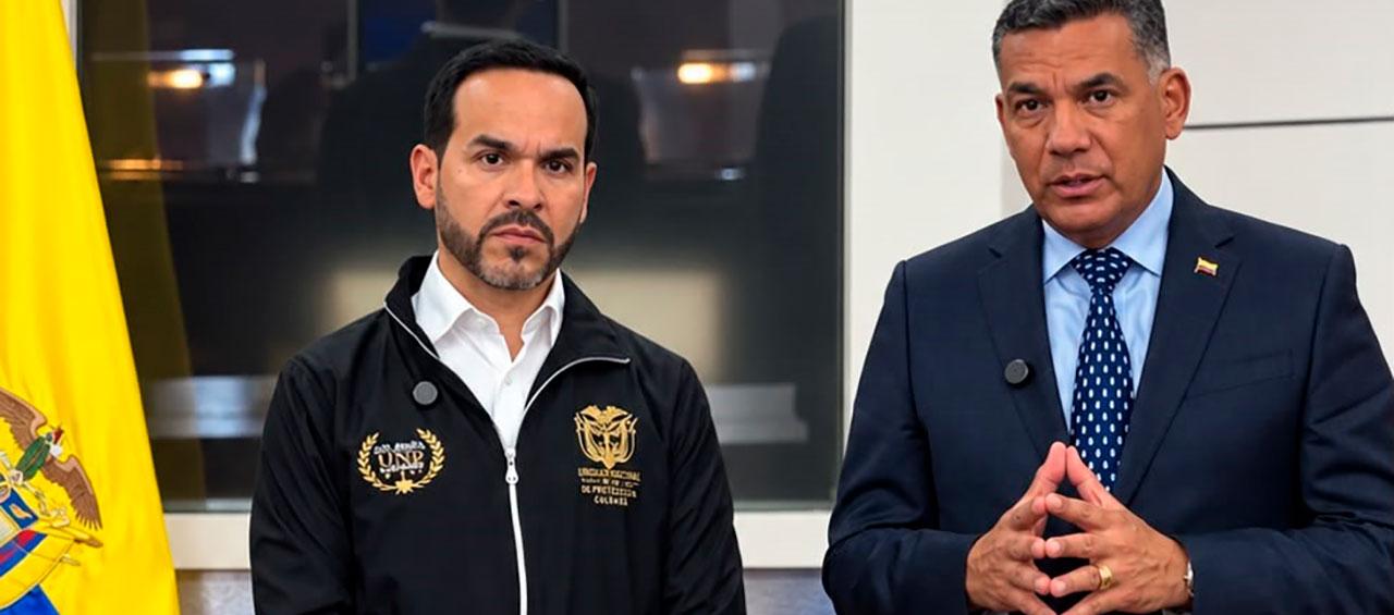 El Presidente Abelardo De La Espriella y el Ministro de Defensa, Jorge Mora.