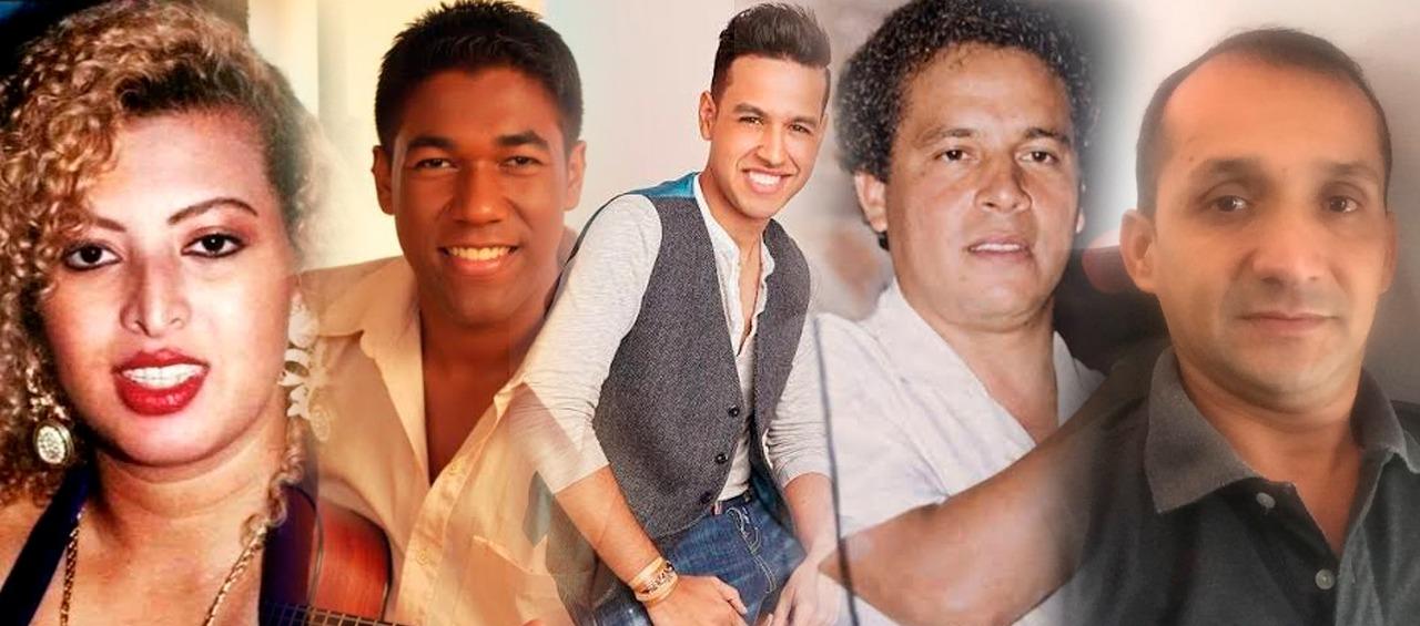  Patricia Teherán, Kaleth Morales, Martín Elías, Adaníes Amador Díaz Brito y Geovany Lobo, corista de la agrupación de Kbeto Zuleta. 