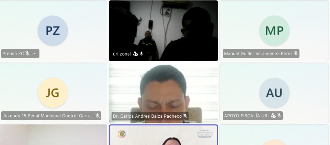 Aspecto de la audiencia de este domingo contra los dos capturados. 
