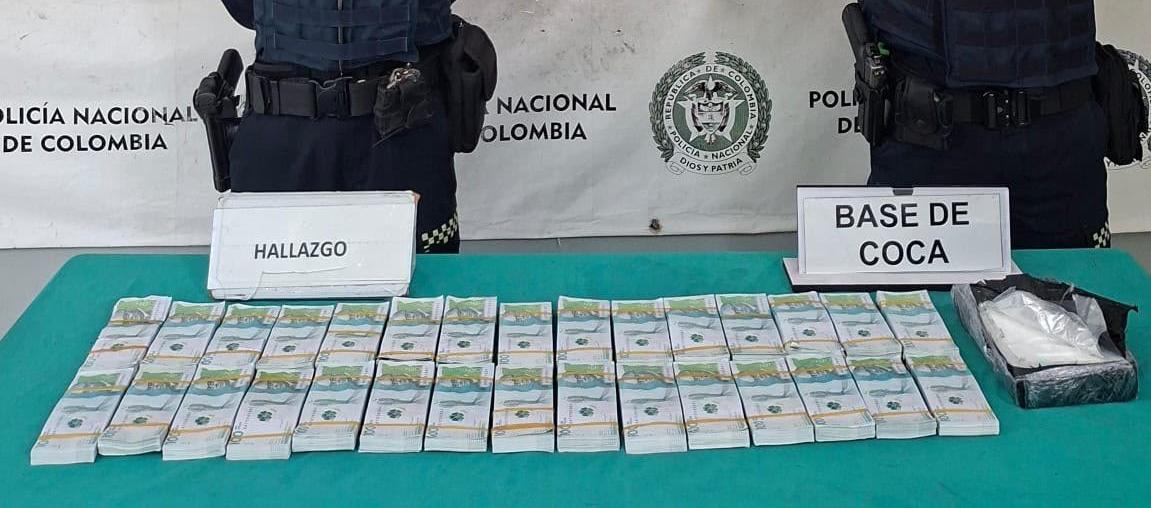 El dinero incautado.