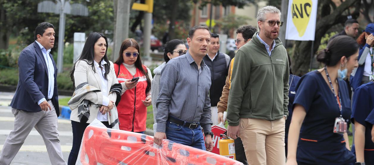 Evacuación en Bogotá.