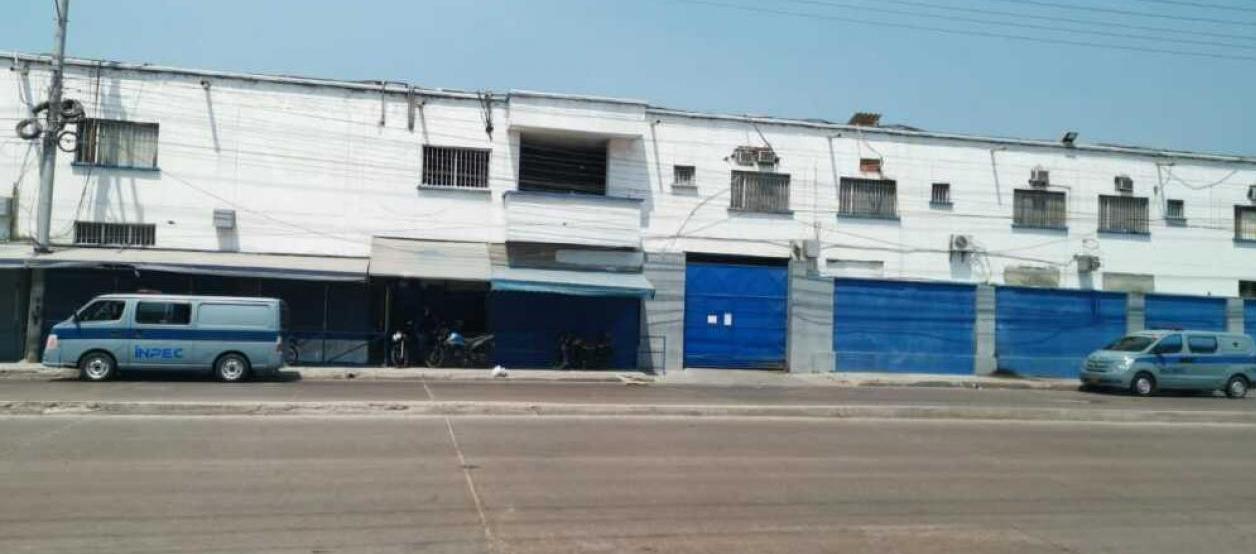 Fachada de la Cárcel Modelo de Barranquilla. 