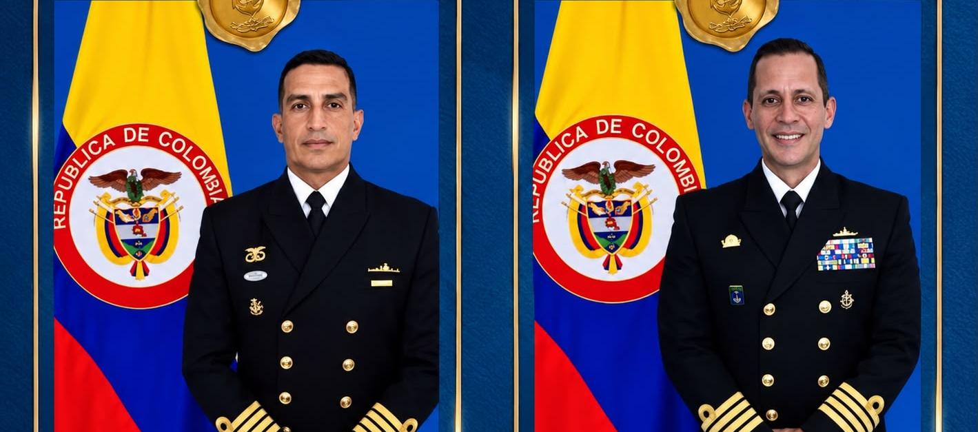 Capitanes de Navío Carlos Urbano y Jesús Zambrano.