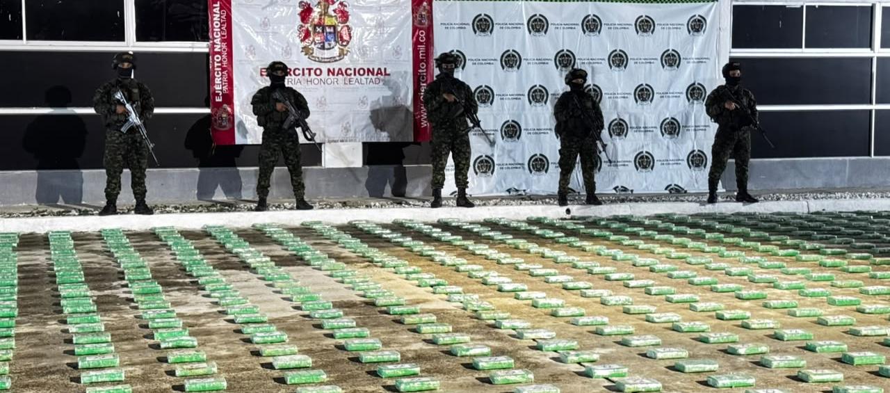 Clorhidrato de cocaína incautado en la Sierra Nevada de Santa Marta