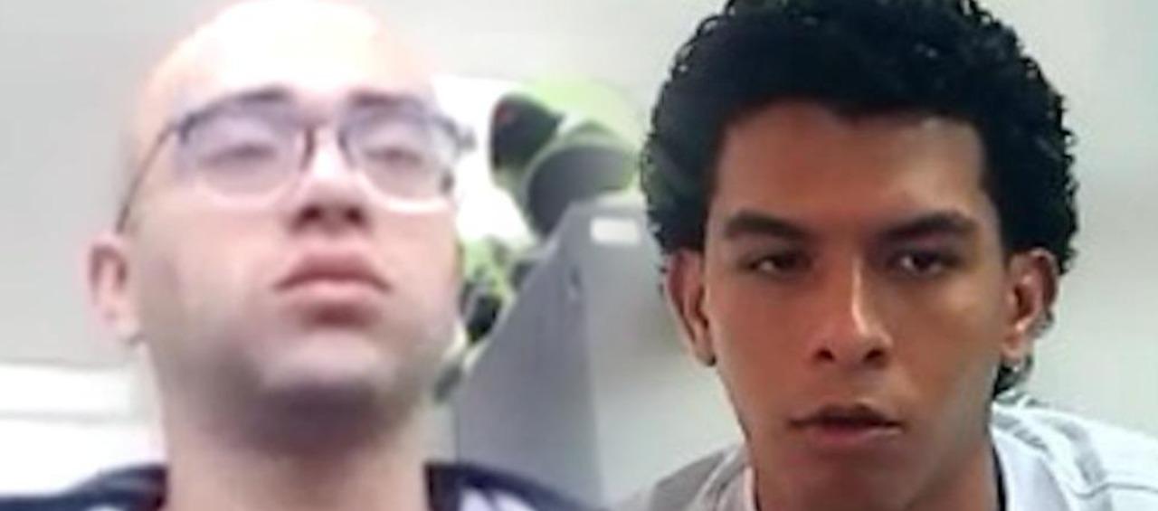Los dos jóvenes condenados por el crimen del estudiante de la UniAndes. 