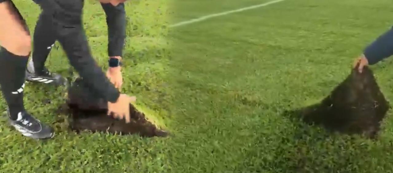 Así se encontraba la cancha.